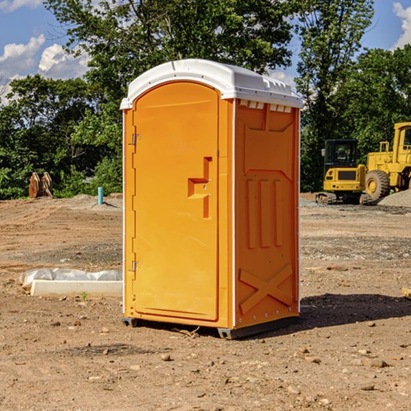 how often are the porta potties cleaned and serviced during a rental period in Balaton